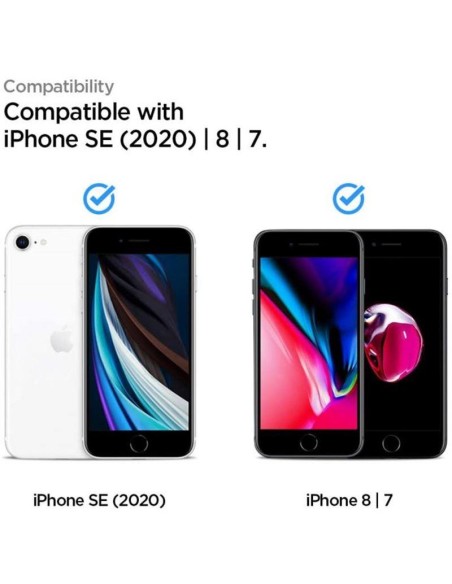 Spigen ALM Glass FC grūdintas stiklas, skirtas iPhone 7/ 8/ SE 2020/ 2022 – juodas