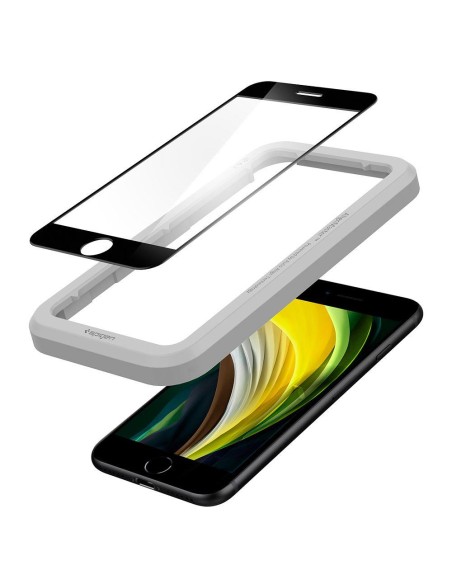 Spigen ALM Glass FC grūdintas stiklas, skirtas iPhone 7/ 8/ SE 2020/ 2022 – juodas