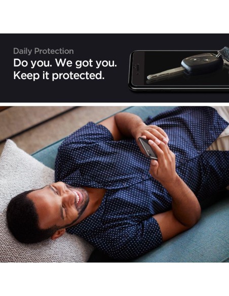 Spigen ALM Glass FC grūdintas stiklas, skirtas iPhone 7/ 8/ SE 2020/ 2022 – juodas