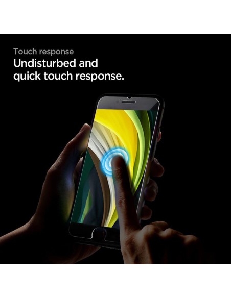 Spigen ALM Glass FC grūdintas stiklas, skirtas iPhone 7/ 8/ SE 2020/ 2022 – juodas