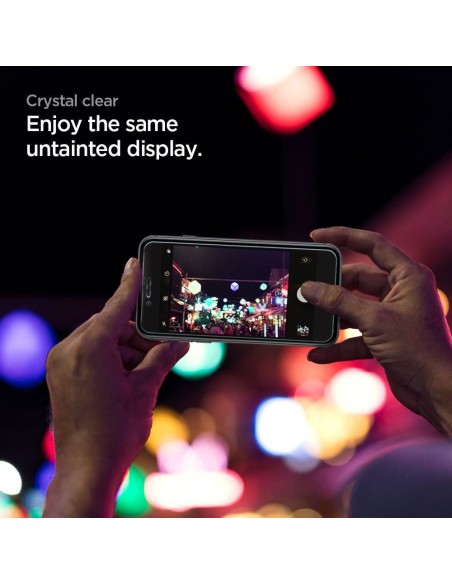 Spigen ALM Glass FC grūdintas stiklas, skirtas iPhone 7/ 8/ SE 2020/ 2022 – juodas