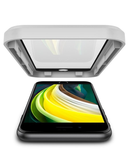 Spigen ALM Glass FC grūdintas stiklas, skirtas iPhone 7/ 8/ SE 2020/ 2022 – juodas