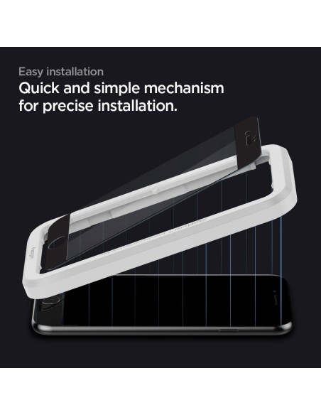 Spigen ALM Glass FC grūdintas stiklas, skirtas iPhone 7/ 8/ SE 2020/ 2022 – juodas