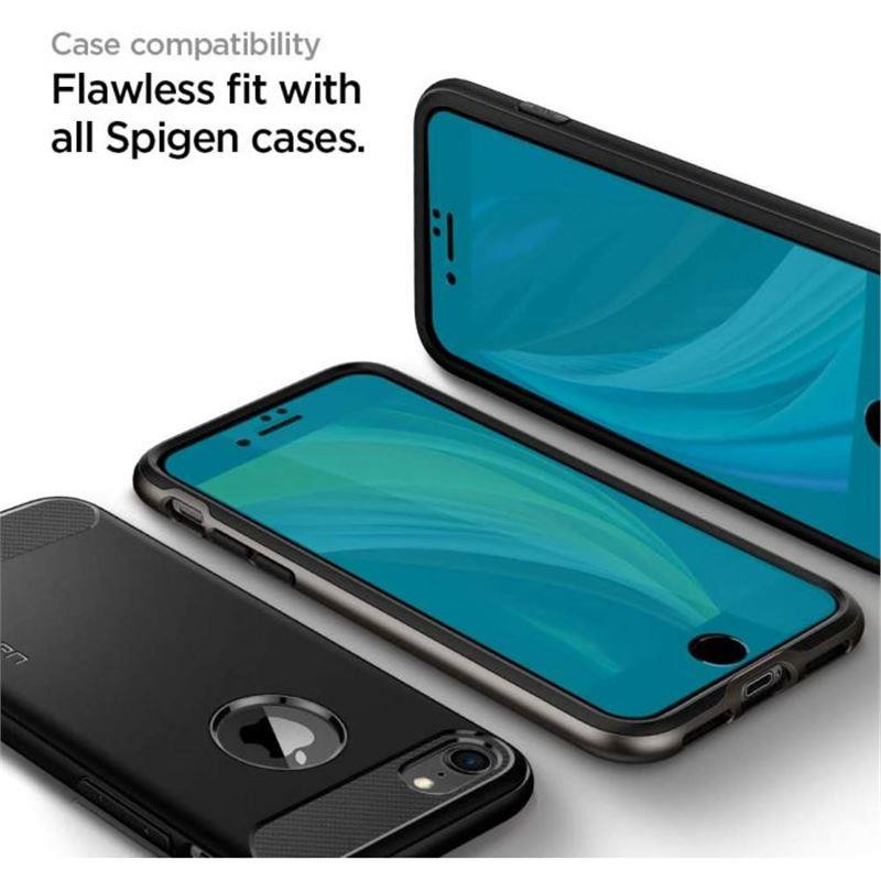 Spigen ALM Glass FC grūdintas stiklas, skirtas iPhone 7/ 8/ SE 2020/ 2022 – juodas