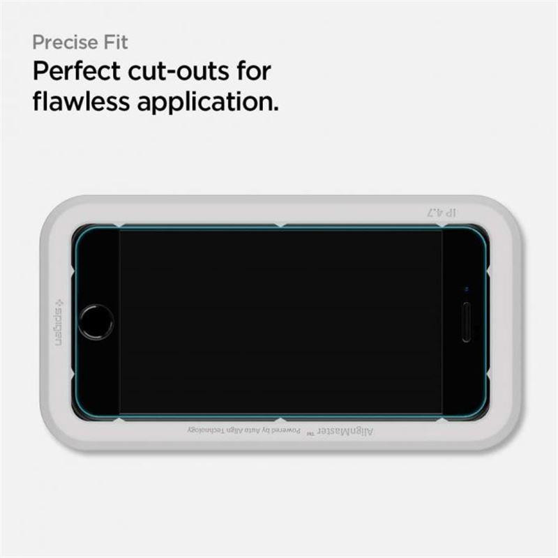 Spigen ALM Glass FC grūdintas stiklas, skirtas iPhone 7/ 8/ SE 2020/ 2022 – juodas