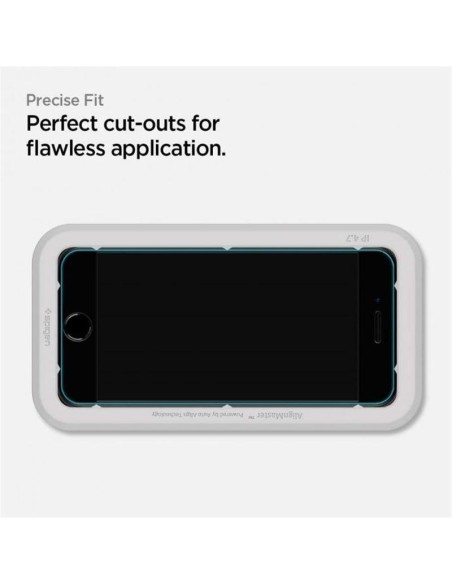 Spigen ALM Glass FC grūdintas stiklas, skirtas iPhone 7/ 8/ SE 2020/ 2022 – juodas