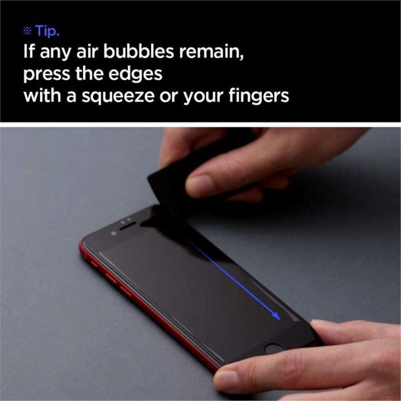 Spigen ALM Glass FC grūdintas stiklas, skirtas iPhone 7/ 8/ SE 2020/ 2022 – juodas