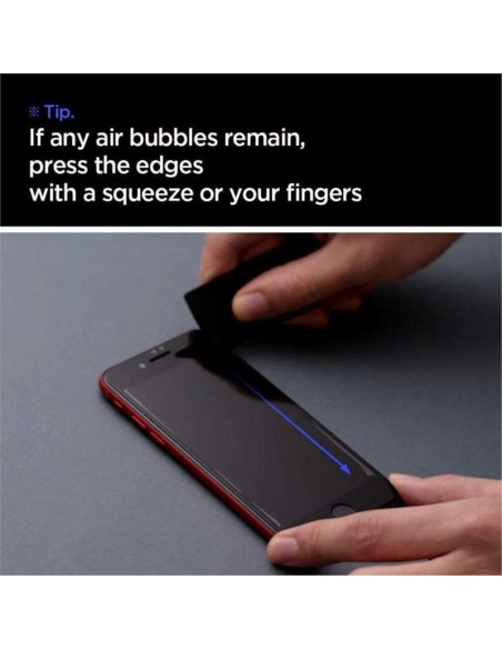 Spigen ALM Glass FC grūdintas stiklas, skirtas iPhone 7/ 8/ SE 2020/ 2022 – juodas