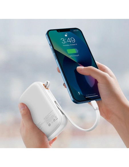 Greito įkrovimo maitinimo blokas 20000mAh 20W QC-PD-SCP-FCP kabelis iPhone Lightning White Greito įkrovimo maitinimo blokas 20000mAh 20W QC-PD-SCP-FCP kabelis iPhone Lightning White
