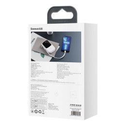 Greito įkrovimo maitinimo blokas 20000mAh 20W QC-PD-SCP-FCP kabelis iPhone Lightning White