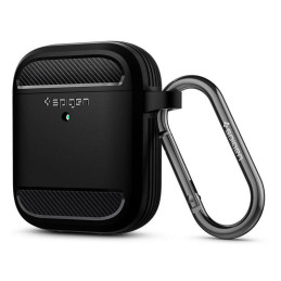 Spigen Rugged Armor dėklas, skirtas Apple AirPods – matinė juoda