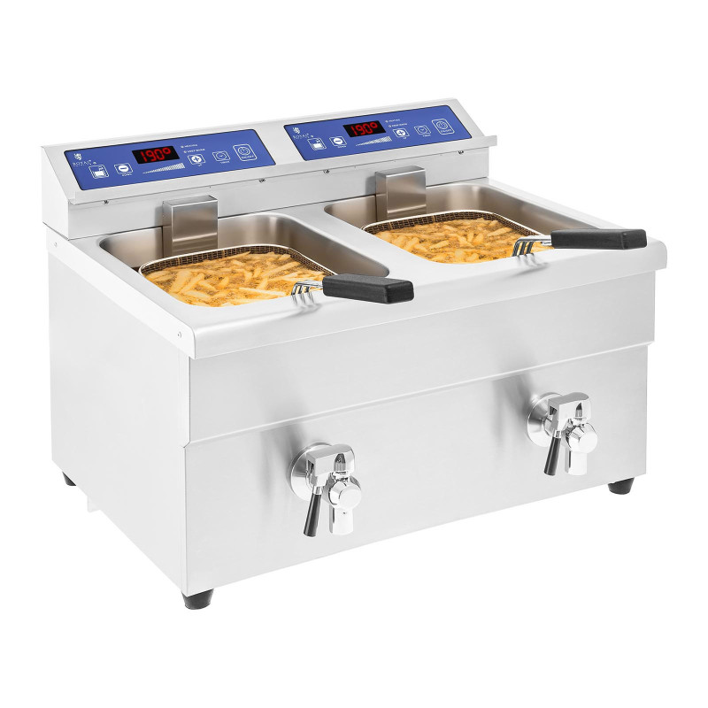 Keptuvė dviguba indukcinė gruzdintuvė 7000W 230V Royal Catering 2x 10L
