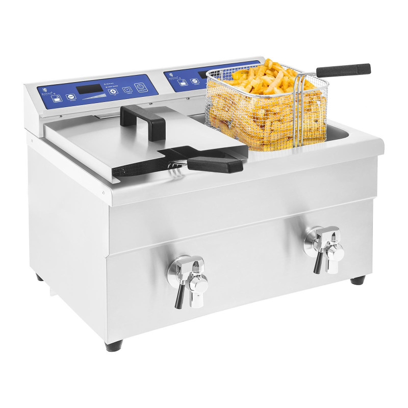 Keptuvė dviguba indukcinė gruzdintuvė 7000W 230V Royal Catering 2x 10L
