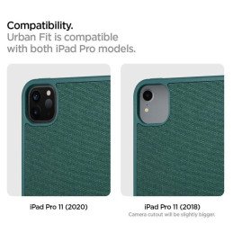 Spigen Urban Fit dėklas iPad Pro 11& 39 & 39 2020 / 2021 / 2022 - tamsiai žalias