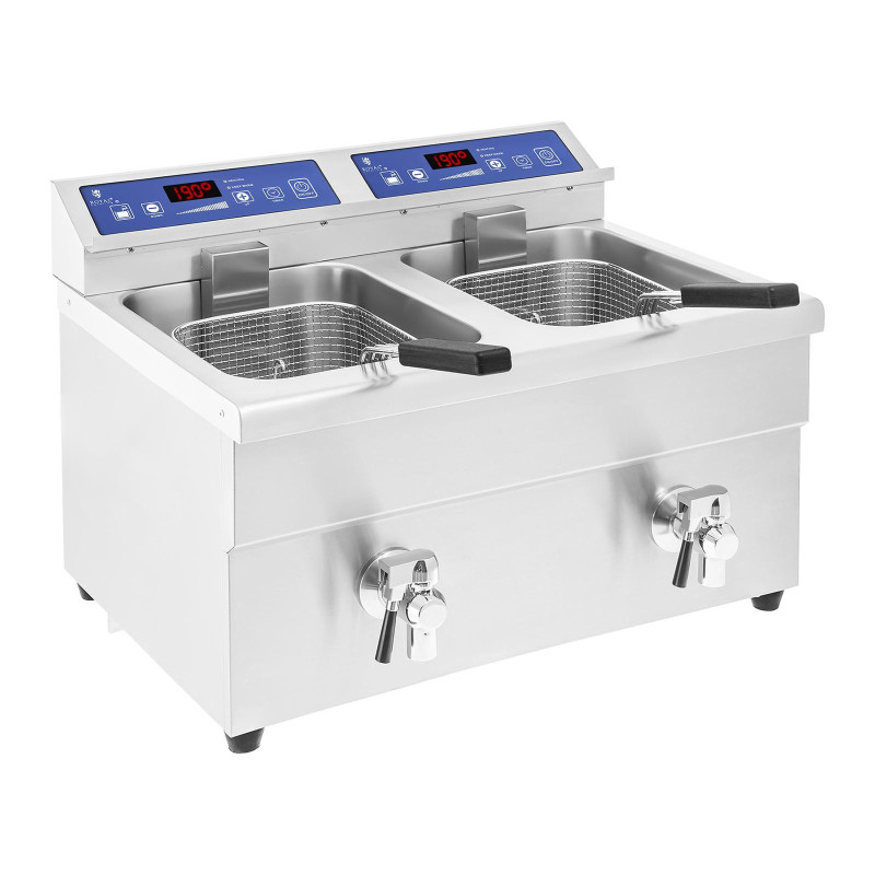 Keptuvė dviguba indukcinė gruzdintuvė 7000W 230V Royal Catering 2x 10L