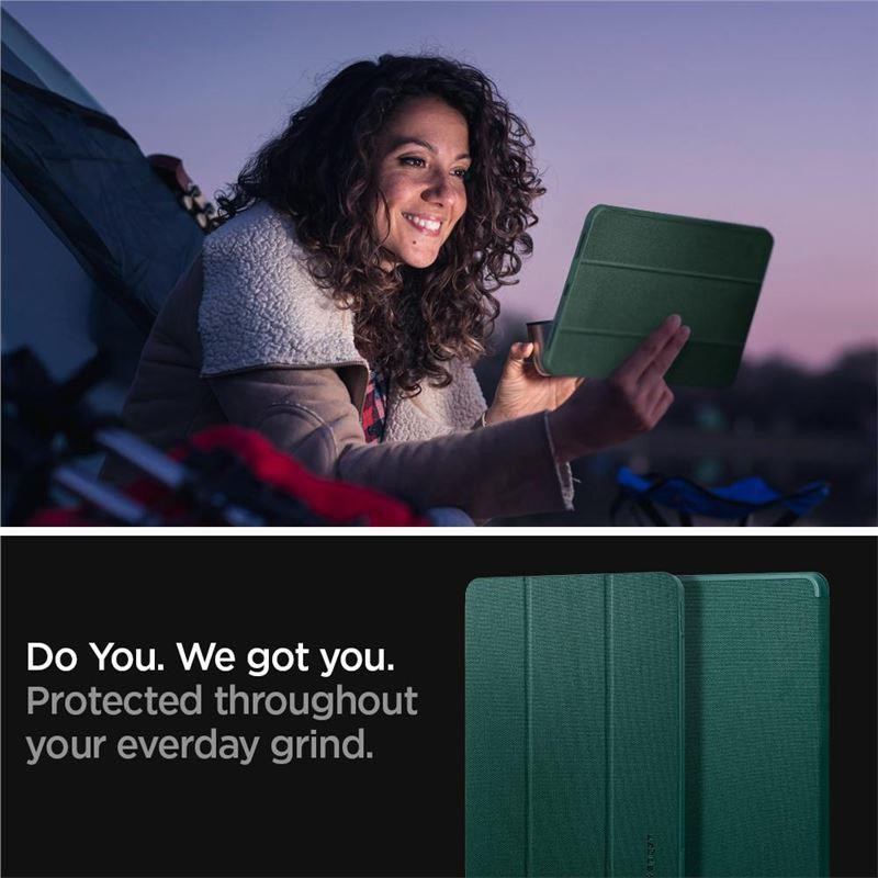 Spigen Urban Fit dėklas iPad Pro 11& 39 & 39 2020 / 2021 / 2022 - tamsiai žalias