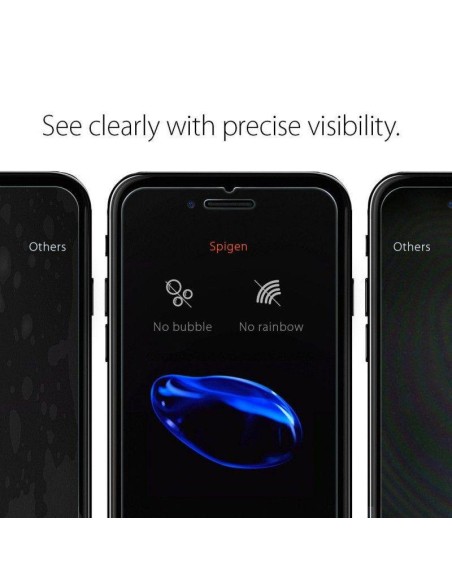 Spigen Glas.tR plonas grūdintas stiklas, skirtas iPhone 7/ 8/ SE 2020/ 2022 Spigen Glas.tR plonas grūdintas stiklas, skirtas iPhone 7/ 8/ SE 2020/ 2022