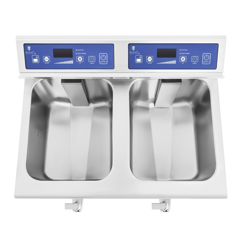 Keptuvė dviguba indukcinė gruzdintuvė 7000W 230V Royal Catering 2x 10L