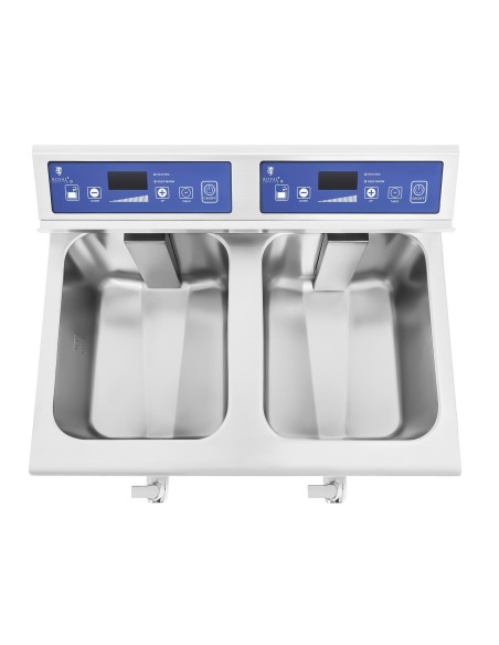 Keptuvė dviguba indukcinė gruzdintuvė 7000W 230V Royal Catering 2x 10L