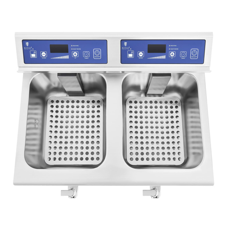 Keptuvė dviguba indukcinė gruzdintuvė 7000W 230V Royal Catering 2x 10L