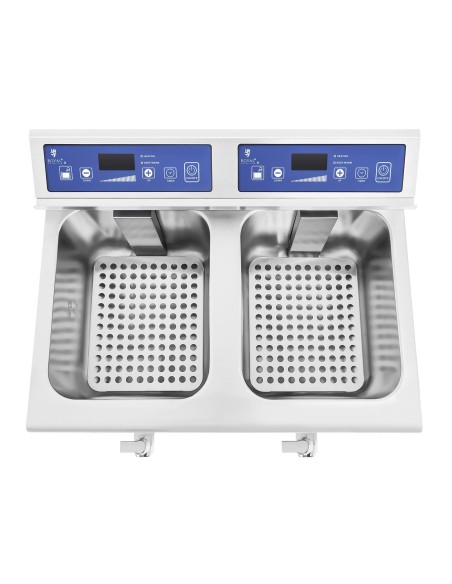 Keptuvė dviguba indukcinė gruzdintuvė 7000W 230V Royal Catering 2x 10L