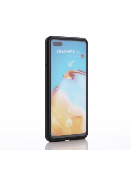 Wozinsky Magnetic Cam Slider Case Magnetic Case 360 Full Cover Glass Screen Camera Protector Huawei P40 Black
