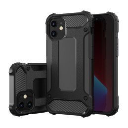 Hybrid Armor šarvuotas hibridinis dėklo dangtelis iPhone 12 Pro Max juodas