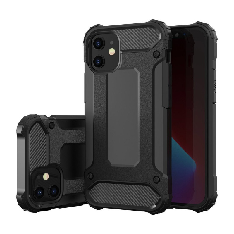 Hybrid Armor šarvuotas hibridinis dėklo dangtelis iPhone 12 Pro Max juodas
