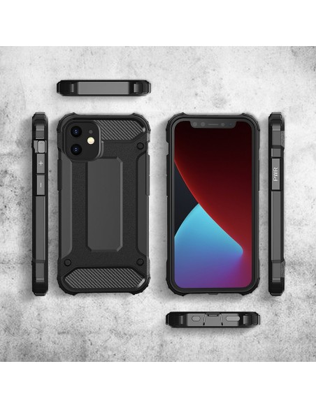 Hybrid Armor šarvuotas hibridinis dėklo dangtelis iPhone 12 Pro Max juodas Hybrid Armor šarvuotas hibridinis dėklo dangtelis iPhone 12 Pro Max juodas