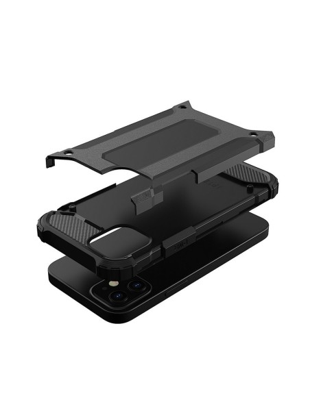Hybrid Armor šarvuotas hibridinis dėklo dangtelis iPhone 12 Pro Max juodas Hybrid Armor šarvuotas hibridinis dėklo dangtelis iPhone 12 Pro Max juodas