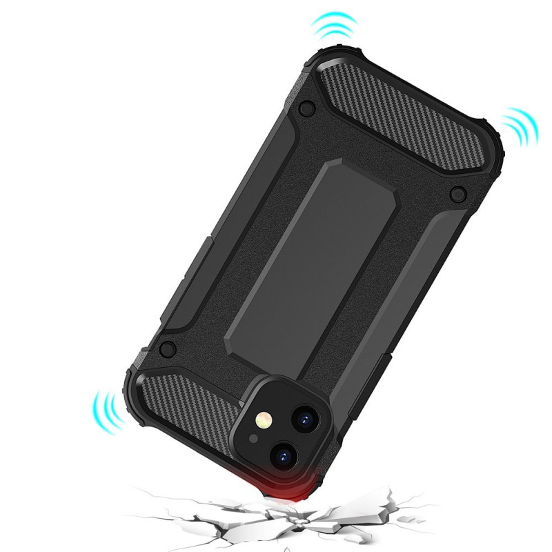 Hybrid Armor šarvuotas hibridinis dėklo dangtelis iPhone 12 Pro Max juodas