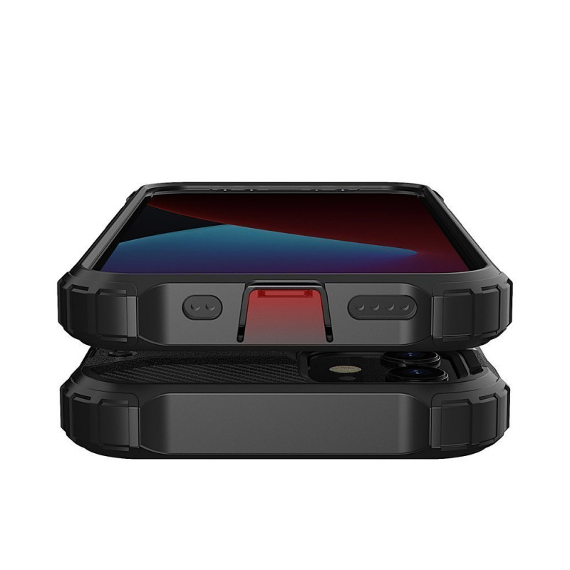 Hybrid Armor šarvuotas hibridinis dėklo dangtelis iPhone 12 Pro Max juodas