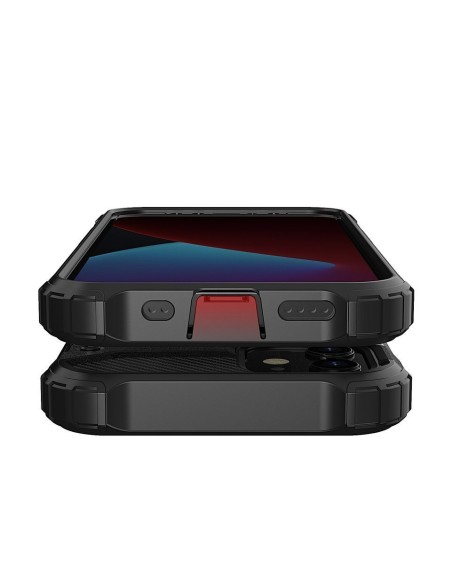 Hybrid Armor šarvuotas hibridinis dėklo dangtelis iPhone 12 Pro Max juodas Hybrid Armor šarvuotas hibridinis dėklo dangtelis iPhone 12 Pro Max juodas