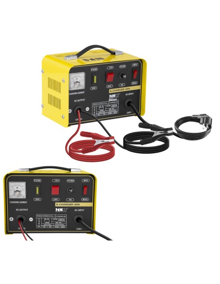 Įkroviklis automobilio akumuliatorių įkrovimui 12/24V 12A Įkroviklis automobilio akumuliatorių įkrovimui 12/24V 12A