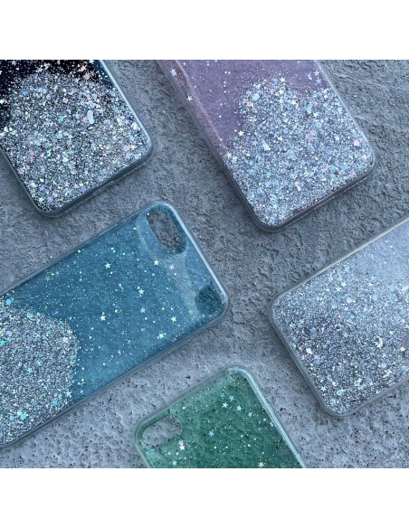 Wozinsky Star Glitter blizgus dėklo dangtelis su blizgučiais, skirtas Samsung Galaxy A31 juodai