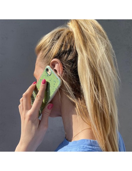 Wozinsky Star Glitter blizgus dėklo dangtelis su blizgučiais, skirtas Samsung Galaxy A31 žaliai