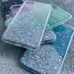 Wozinsky Star Glitter blizgus dėklo dangtelis su blizgučiais, skirtas Samsung Galaxy A41 žaliai