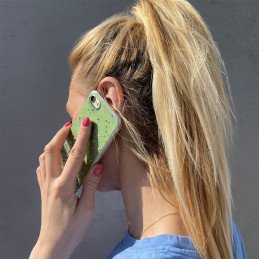 Wozinsky Star Glitter blizgus dėklo dangtelis su blizgučiais iPhone 12 Pro Max žaliai