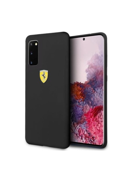 Ferrari silikoninis dėklas Samsung Galaxy S20 - juodas Ferrari silikoninis dėklas Samsung Galaxy S20 - juodas