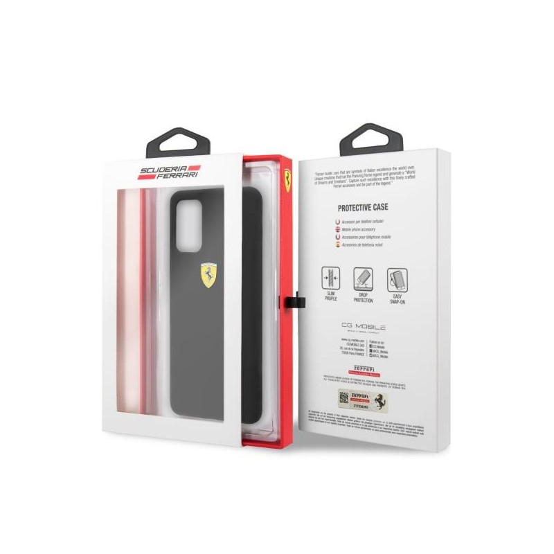 Ferrari silikoninis dėklas Samsung Galaxy S20+ - juodas