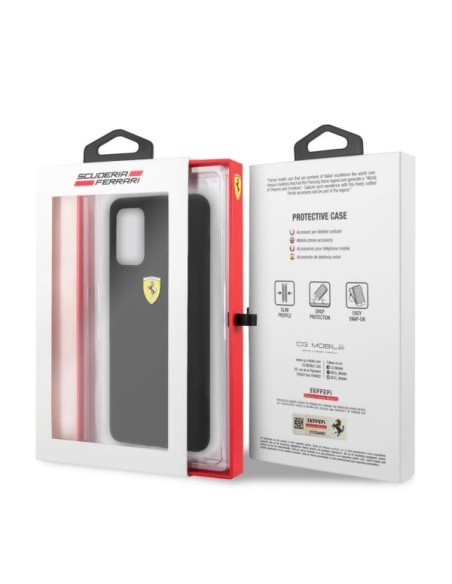 Ferrari silikoninis dėklas Samsung Galaxy S20+ - juodas Ferrari silikoninis dėklas Samsung Galaxy S20+ - juodas