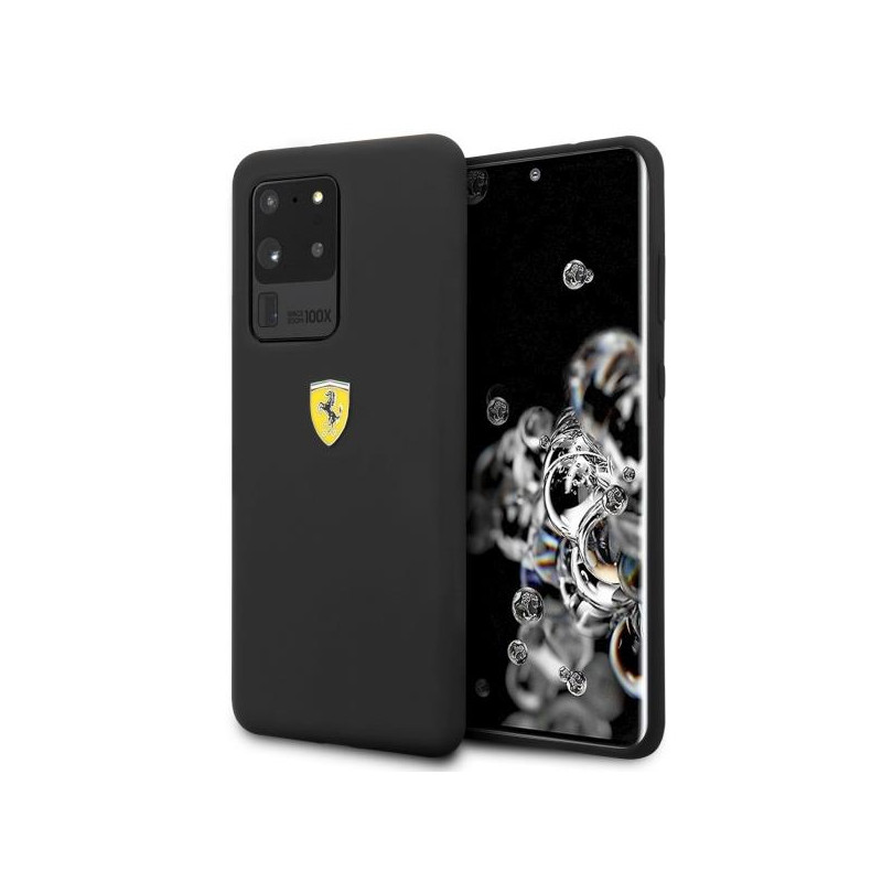 Ferrari silikoninis dėklas Samsung Galaxy S20 Ultra - juodas
