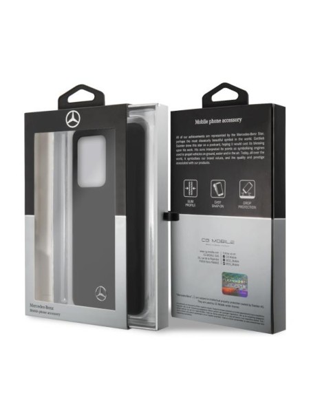 Mercedes Silicone Line dėklas Samsung Galaxy S20 Ultra - juodas Mercedes Silicone Line dėklas Samsung Galaxy S20 Ultra - juodas