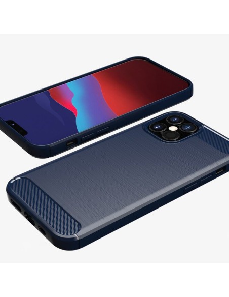 Carbon Case lankstus dangtelis iPhone 12 mini juodas