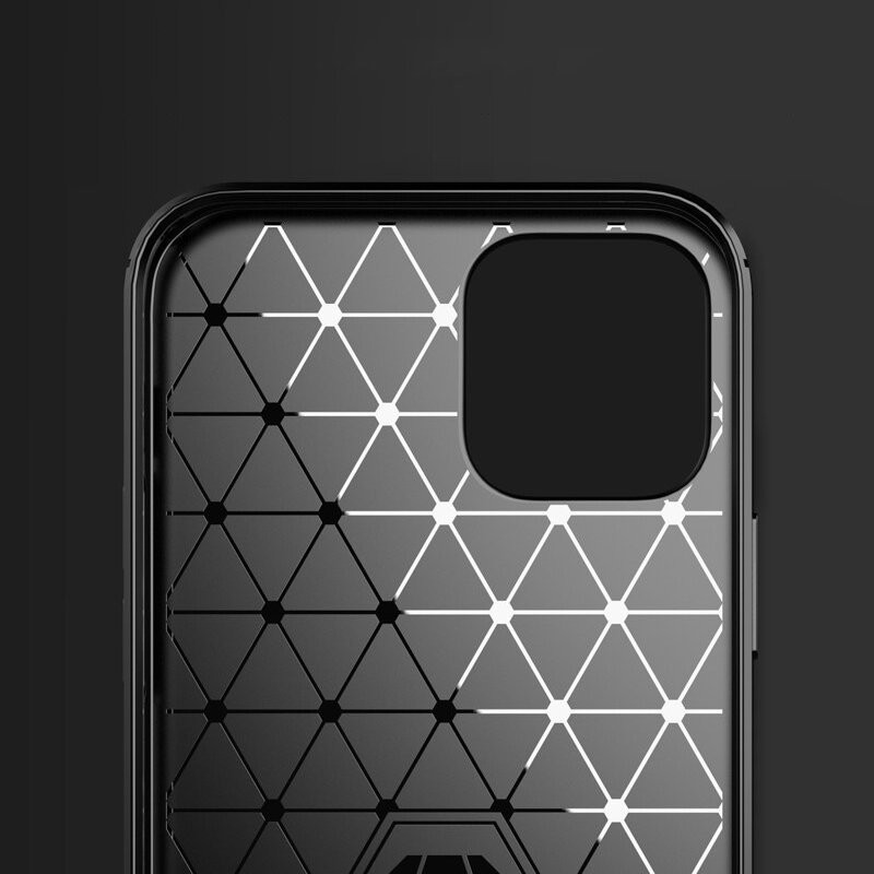 Carbon Case lankstus dangtelis iPhone 12 mini juodas