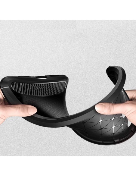 Carbon Case lankstus dangtelis iPhone 12 mini juodas