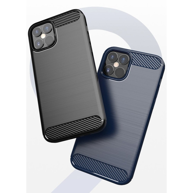 Carbon Case lankstus dangtelis iPhone 12 mini juodas