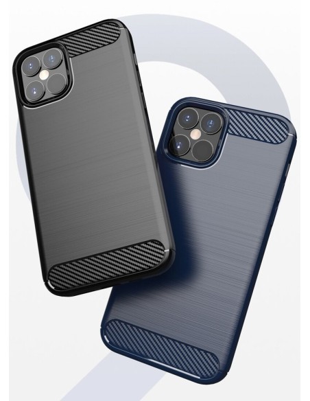 Carbon Case lankstus dangtelis iPhone 12 mini juodas