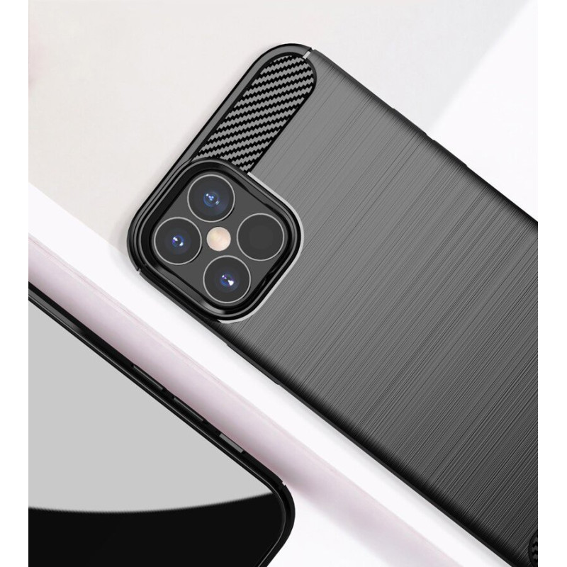 Carbon Case lankstus dangtelis iPhone 12 Pro Max juodas