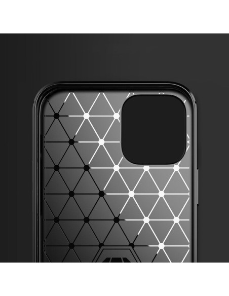 Carbon Case lankstus dangtelis iPhone 12 Pro Max juodas Carbon Case lankstus dangtelis iPhone 12 Pro Max juodas